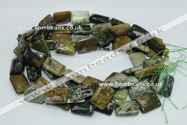 COS09 15.5 inches 18*25mm rectangle ocean stone beads wholesale