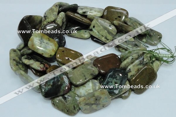 COS10 15.5 inches 25*35mm rectangle ocean stone beads wholesale