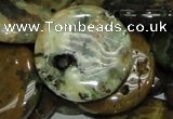 COS14 15.5 inches 25mm flat round ocean stone beads wholesale