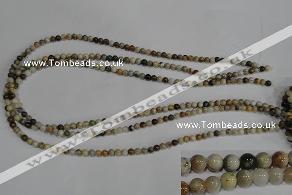 COS160 15.5 inches 4mm round ocean stone beads wholesale