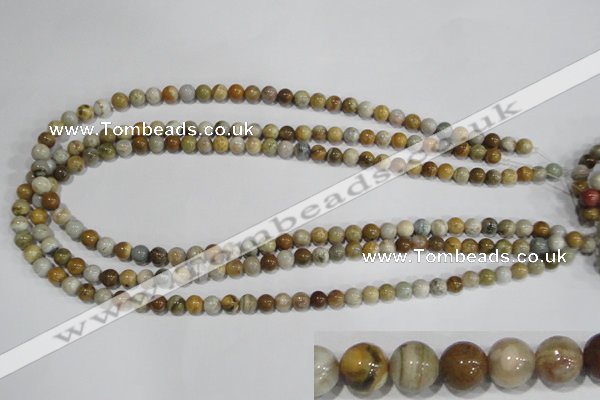 COS161 15.5 inches 6mm round ocean stone beads wholesale