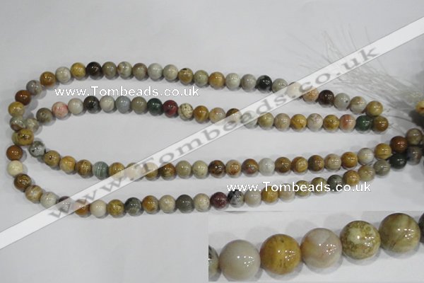 COS162 15.5 inches 8mm round ocean stone beads wholesale