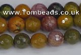 COS202 15.5 inches 8mm faceted round ocean jasper beads