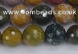 COS204 15.5 inches 12mm faceted round ocean jasper beads