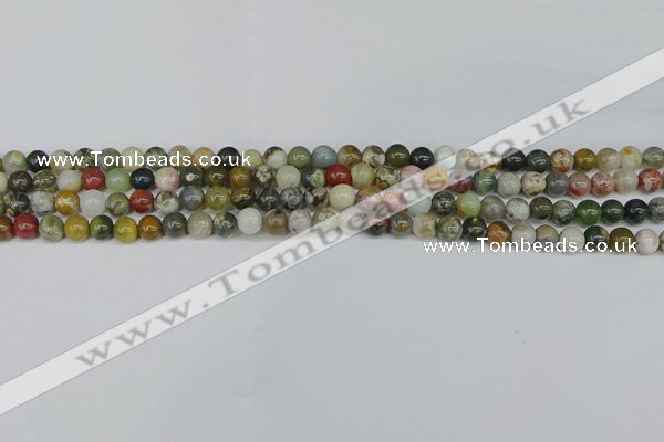 COS220 15.5 inches 4mm round ocean stone beads wholesale