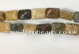 COS254 15.5 inches 15*20mm rectangle ocean stone beads wholesale