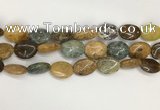 COS259 15.5 inches 12*16mm oval ocean stone beads wholesale