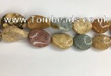 COS267 15.5 inches 18*25mm twisted oval ocean stone beads wholesale