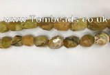 COS271 13*18mm - 15*20mm faceted nuggets ocean stone beads