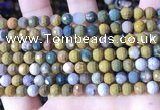 COS310 15.5 inches 6mm faceted round ocean jasper beads