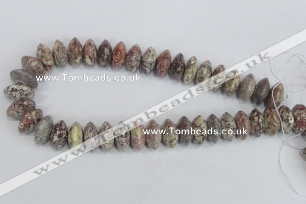 COT08 15.5 inches 10*20mm rondelle osmanthus stone beads