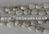 COV05 15.5 inches 6*8mm oval white howlite beads wholesale