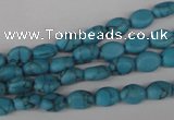 COV06 15.5 inches 6*8mm oval synthetic turquoise beads wholesale