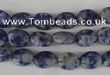 COV10 15.5 inches 8*10mm oval blue spot gemstone beads wholesale