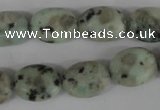 COV107 15.5 inches 12*16mm oval sesame jasper beads wholesale