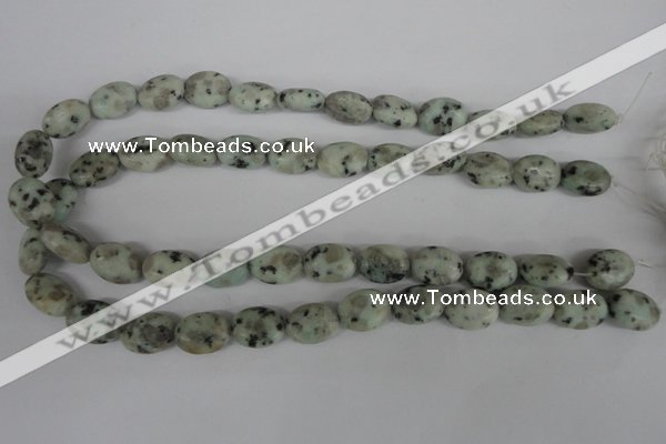 COV107 15.5 inches 12*16mm oval sesame jasper beads wholesale