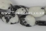 COV138 15.5 inches 13*18mm oval black & white jasper beads wholesale