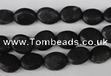 COV14 15.5 inches 8*10mm oval blackstone gemstone beads wholesale