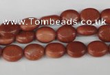 COV15 15.5 inches 8*10mm oval goldstone gemstone beads wholesale