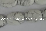 COV155 15.5 inches 15*20mm oval white howlite beads wholesale