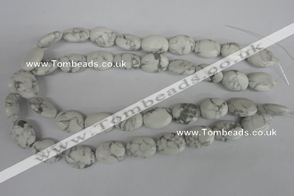 COV155 15.5 inches 15*20mm oval white howlite beads wholesale