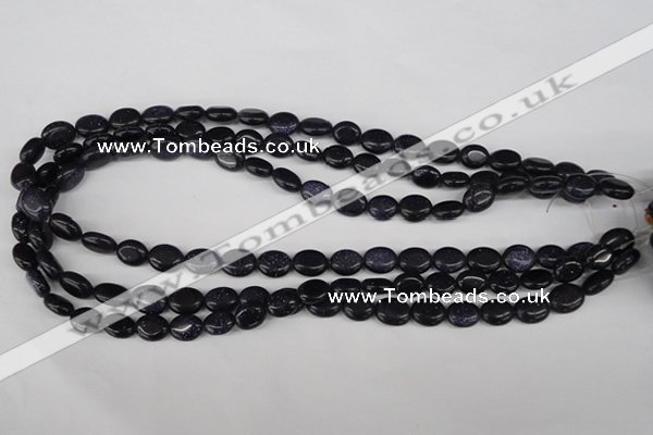 COV16 15.5 inches 8*10mm oval blue goldstone gemstone beads wholesale