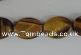 COV180 15.5 inches 13*18mm faceted oval yellow tiger eye beads wholesale