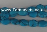 COV20 15.5 inches 8*10mm oval synthetic turquoise beads wholesale