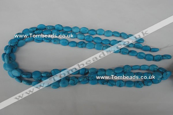 COV20 15.5 inches 8*10mm oval synthetic turquoise beads wholesale