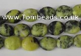 COV22 15.5 inches 8*10mm oval yellow turquoise beads wholesale