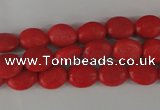 COV23 15.5 inches 8*10mm oval synthetic coral beads wholesale