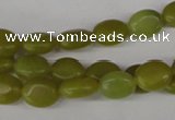 COV28 15.5 inches 8*10mm oval Korean jade gemstone beads wholesale