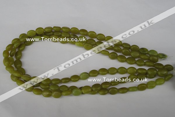 COV28 15.5 inches 8*10mm oval Korean jade gemstone beads wholesale