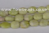 COV29 15.5 inches 8*10mm oval lemon jade gemstone beads wholesale