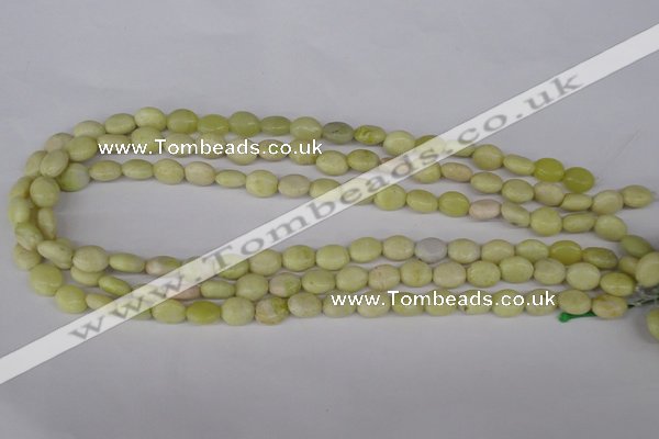 COV29 15.5 inches 8*10mm oval lemon jade gemstone beads wholesale