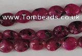 COV30 15.5 inches 8*10mm oval sesame red jasper beads wholesale