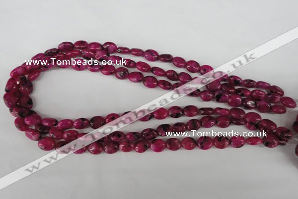 COV30 15.5 inches 8*10mm oval sesame red jasper beads wholesale