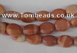 COV33 15.5 inches 8*10mm oval red mud jasper beads wholesale