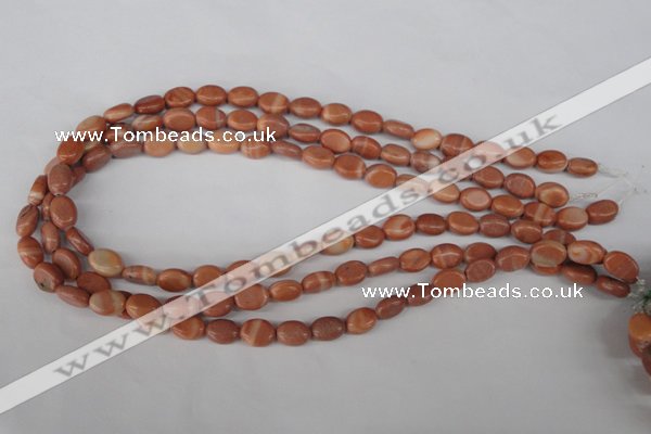 COV33 15.5 inches 8*10mm oval red mud jasper beads wholesale