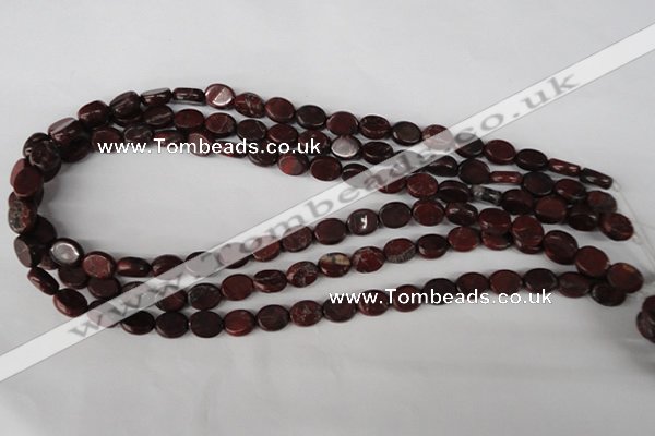 COV35 15.5 inches 8*10mm oval brecciated jasper beads wholesale