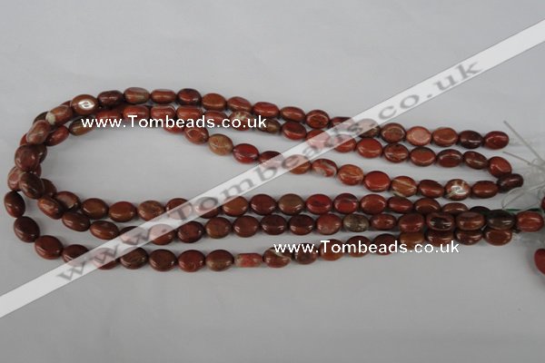 COV36 15.5 inches 8*10mm oval red jasper beads wholesale