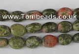 COV38 15.5 inches 8*10mm oval unakite gemstone beads wholesale