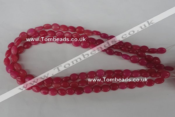 COV40 15.5 inches 8*10mm oval candy jade gemstone beads wholesale