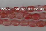 COV44 15.5 inches 8*10mm oval cherry quartz beads wholesale