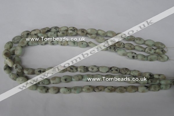 COV53 15.5 inches 8*12mm oval sesame jasper beads wholesale