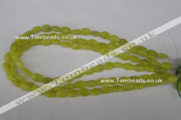 COV54 15.5 inches 8*12mm oval lemon jade gemstone beads wholesale