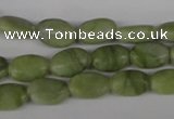 COV56 15.5 inches 8*12mm oval seaweed jade gemstone beads wholesale