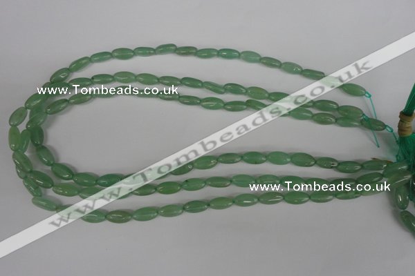 COV59 15.5 inches 6*12mm oval green aventurine beads wholesale