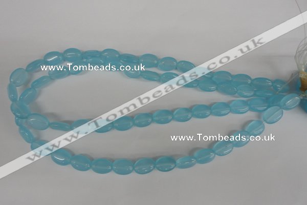 COV62 15.5 inches 10*14mm oval candy jade beads wholesale