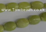 COV70 15.5 inches 10*14mm oval lemon jade beads wholesale